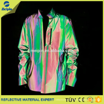 Chaqueta de correr casual reflectante con tejido Spandex reflectante